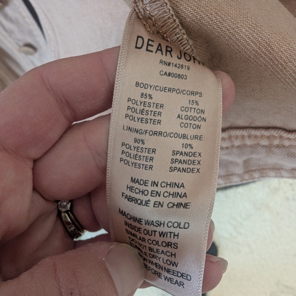 NWT Dear John Peach Denim Jacket & Sherpa Lining - Picture 5 of 8